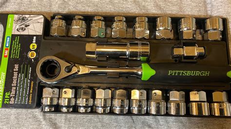 3 4 socket set pittsburgh metal box|ratchet socket harbor freight.